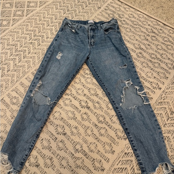 Distressed Blue Jeans - Picture 1 of 1